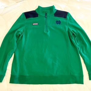 Vineyard Vines Notre Dame Quarter Zip sweatshirt- size XL